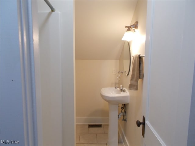 bathroom featuring sink and tile patterned floors