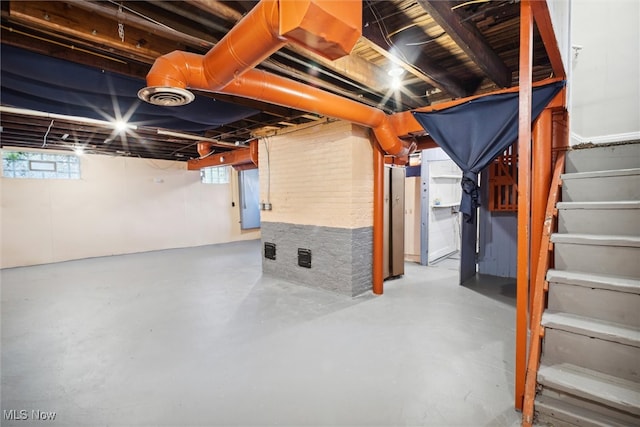 basement featuring a wealth of natural light