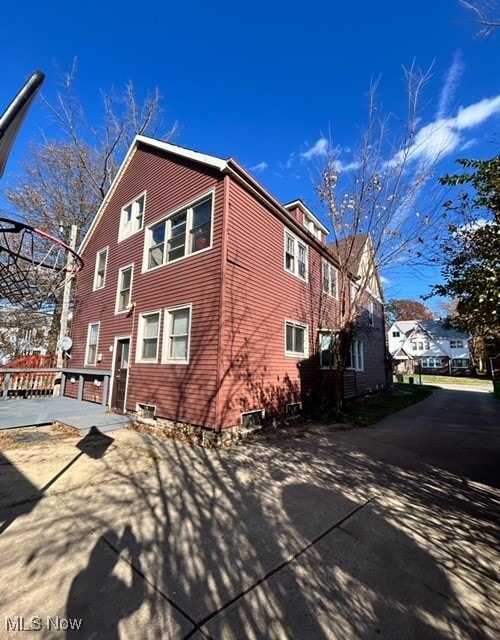 view of side of property