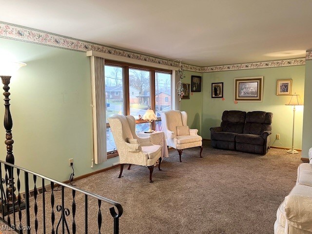 view of carpeted living room