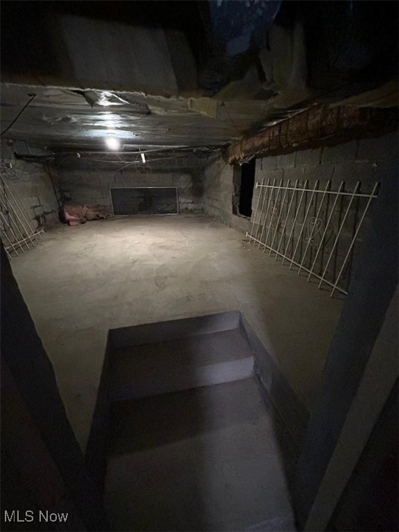 view of basement