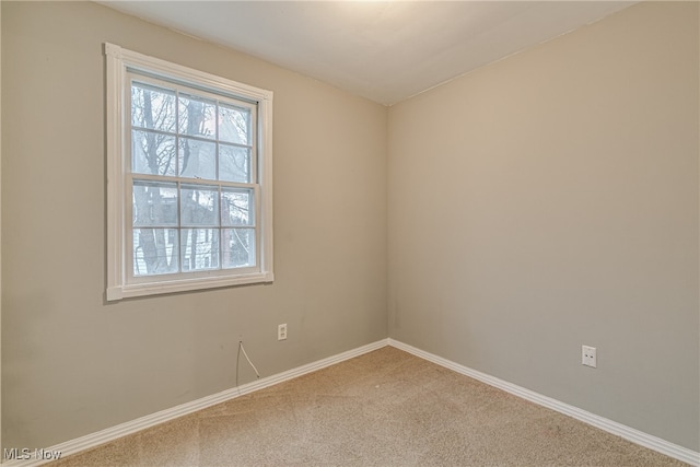 view of carpeted spare room