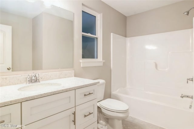 1064 Bryce Ave, Aurora, OH 44202 - bathroom featuring toilet, vanity, and washtub / shower combination