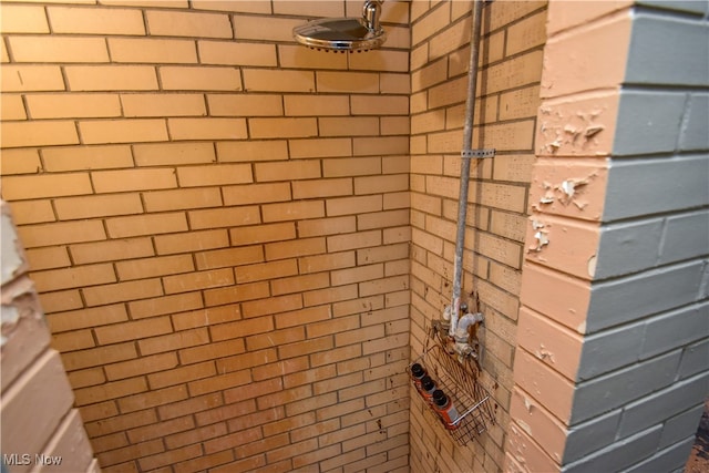 exterior details featuring a shower