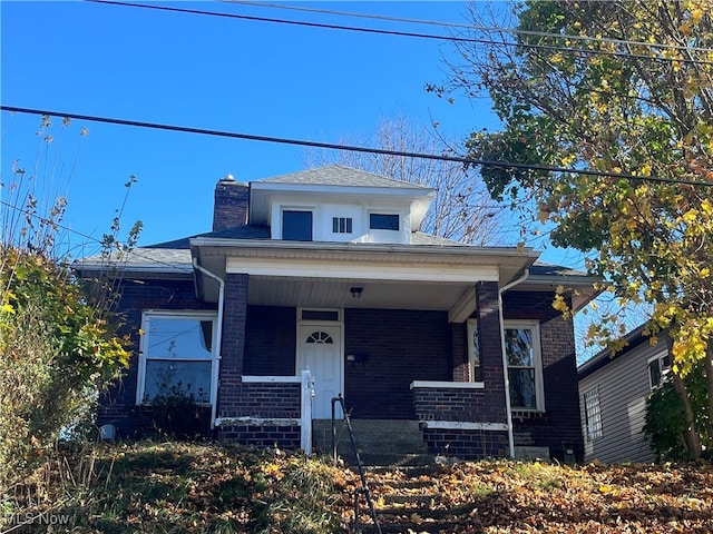 view of front of home with covered porch