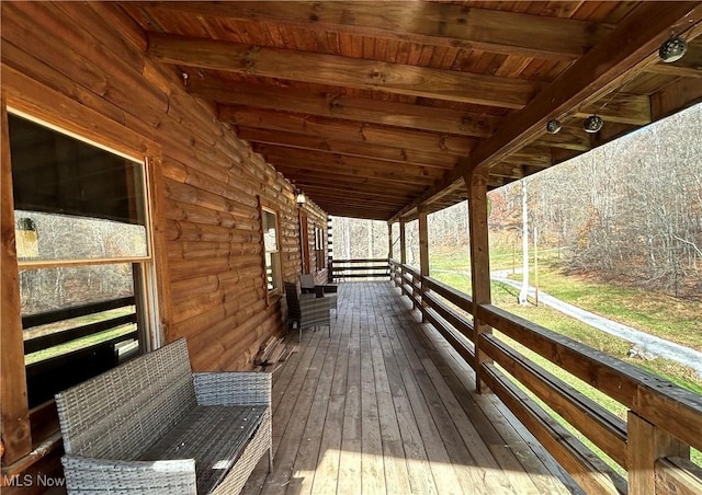 2886 Ossia Rd, Duck, WV 25063 - view of wooden deck