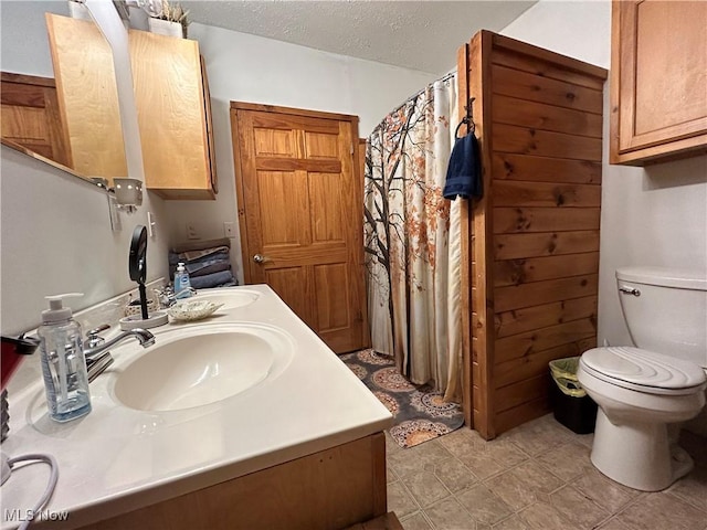 2886 Ossia Rd, Duck, WV 25063 - full bath featuring double vanity, toilet, and a textured ceiling