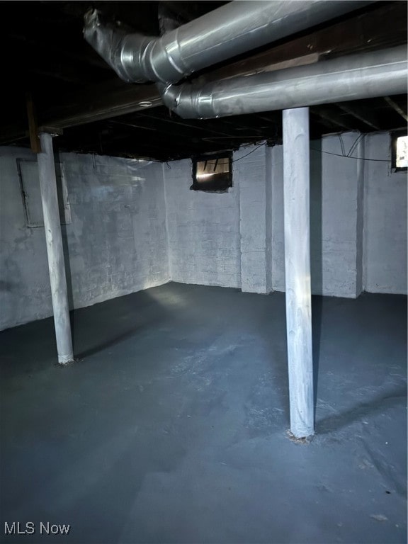 view of basement