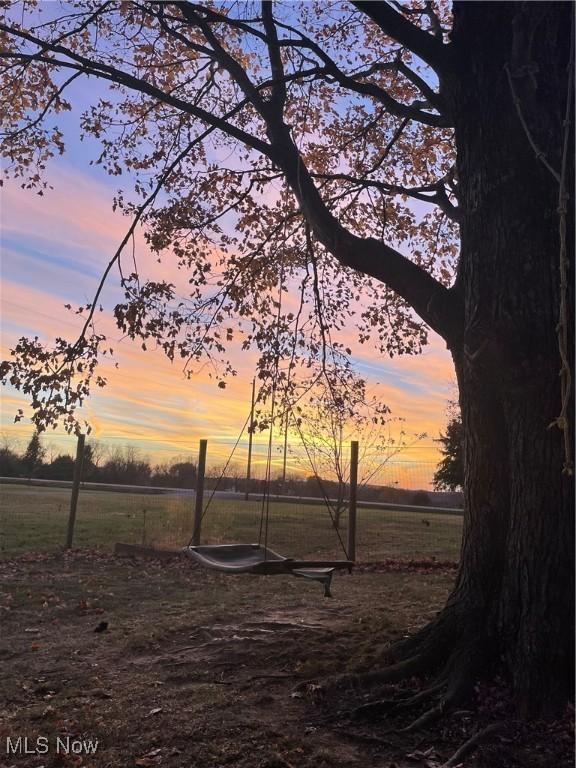 nature at dusk with a rural view