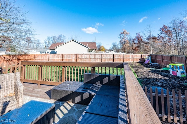 view of wooden deck