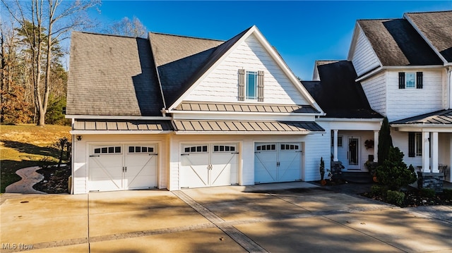 view of front facade with a garage