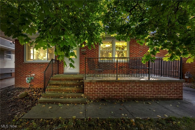 exterior space with a porch