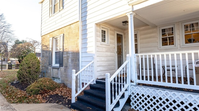 view of doorway to property