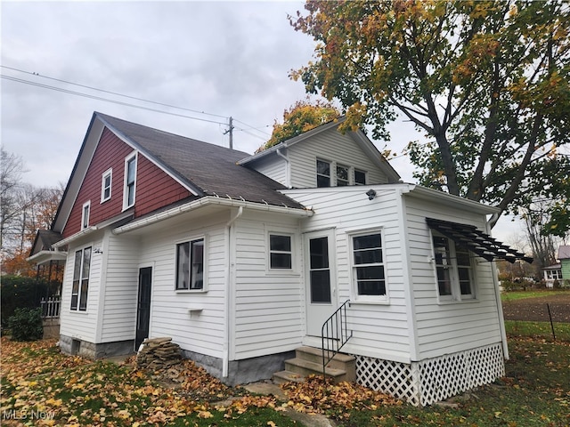 view of rear view of property