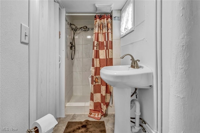 bathroom with walk in shower