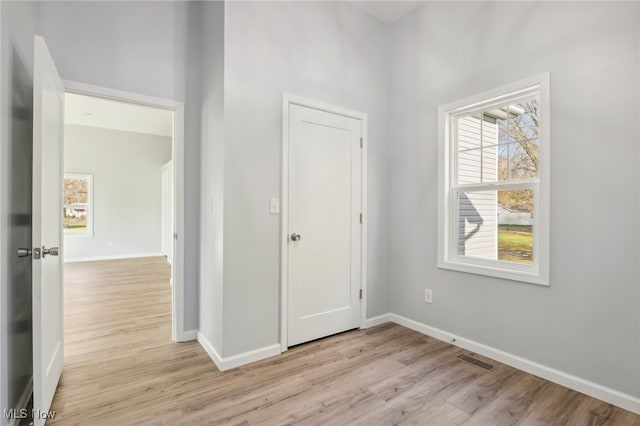 interior space featuring light hardwood / wood-style flooring