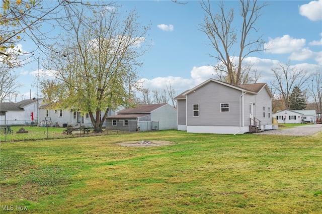 exterior space with a yard