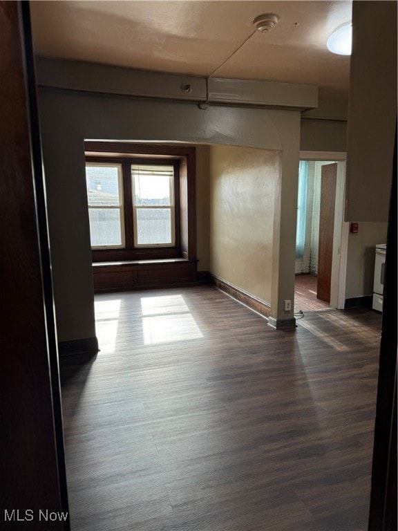 empty room featuring hardwood / wood-style floors