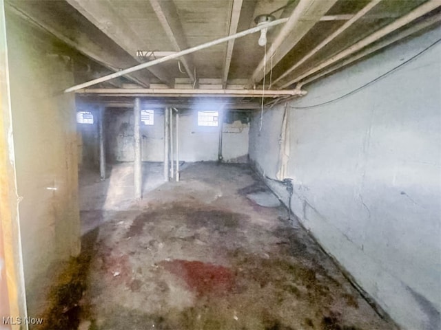 view of basement