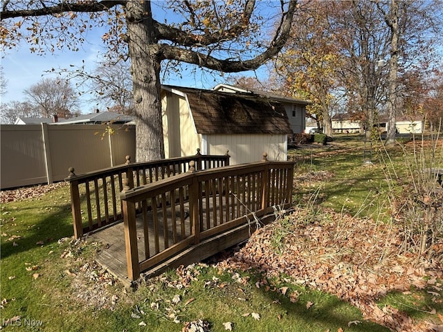 exterior space with a deck