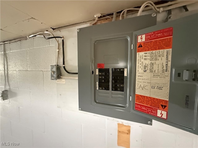 utility room with electric panel