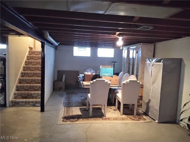 view of basement