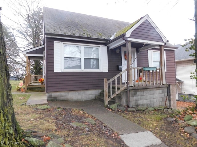 view of bungalow-style house