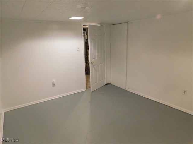 empty room with concrete floors