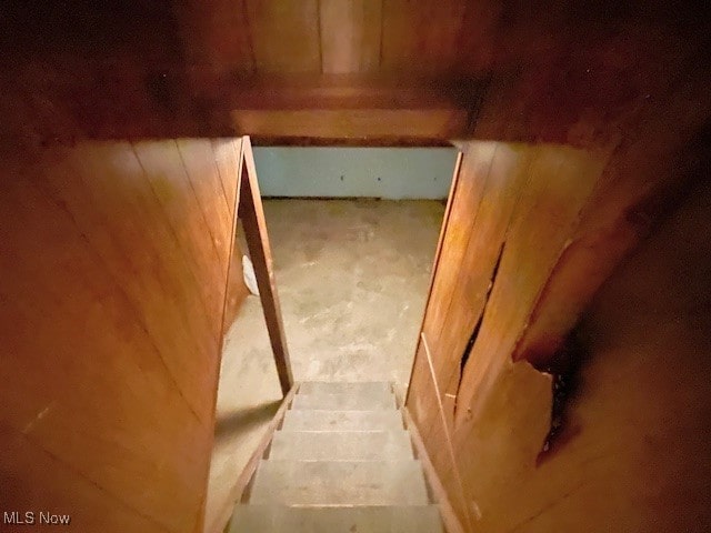 view of stairway