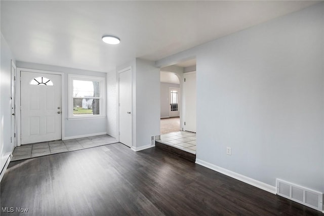 foyer with hardwood / wood-style floors