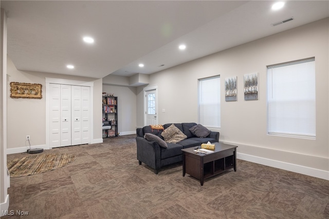 view of carpeted living room