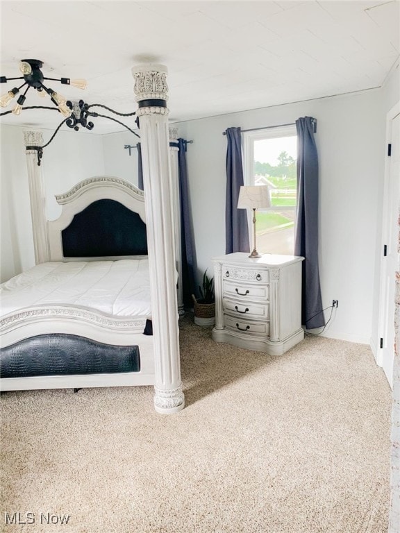 view of carpeted bedroom