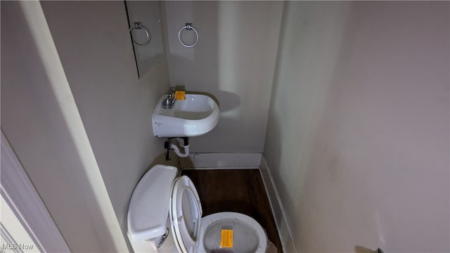 bathroom with toilet and sink