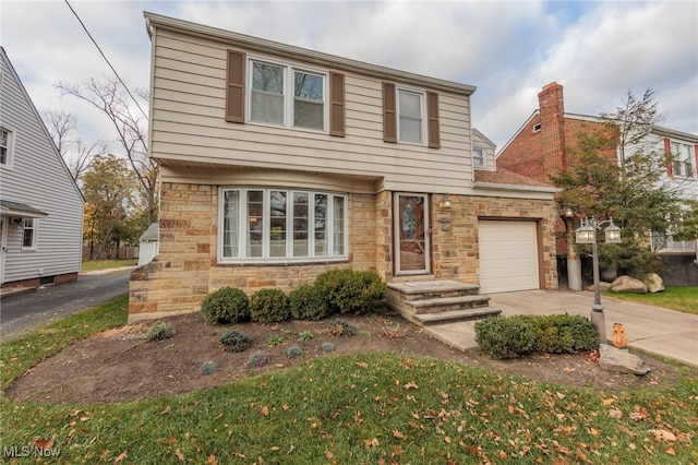 view of front of home featuring a garage