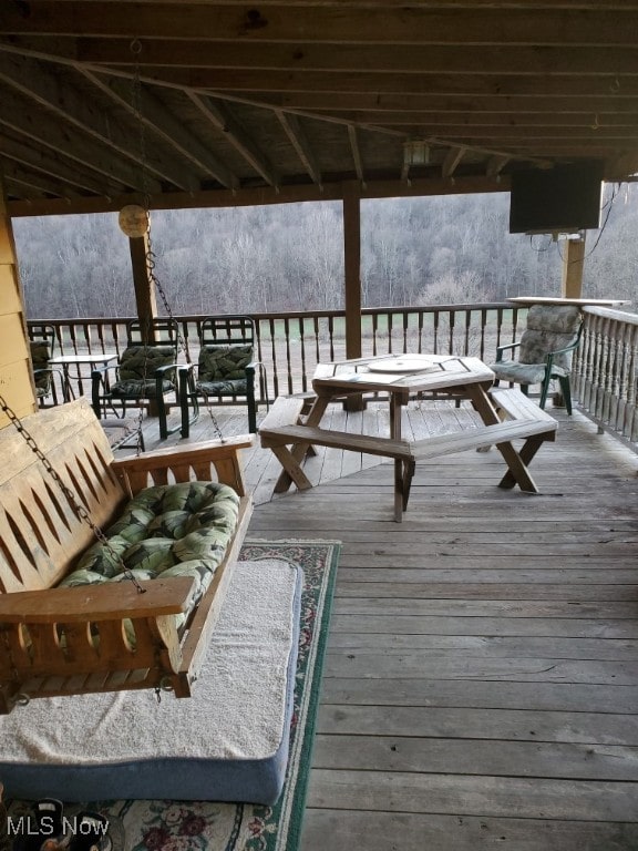 view of wooden deck