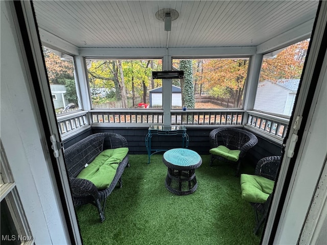 view of sunroom