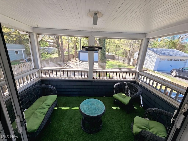 view of sunroom / solarium