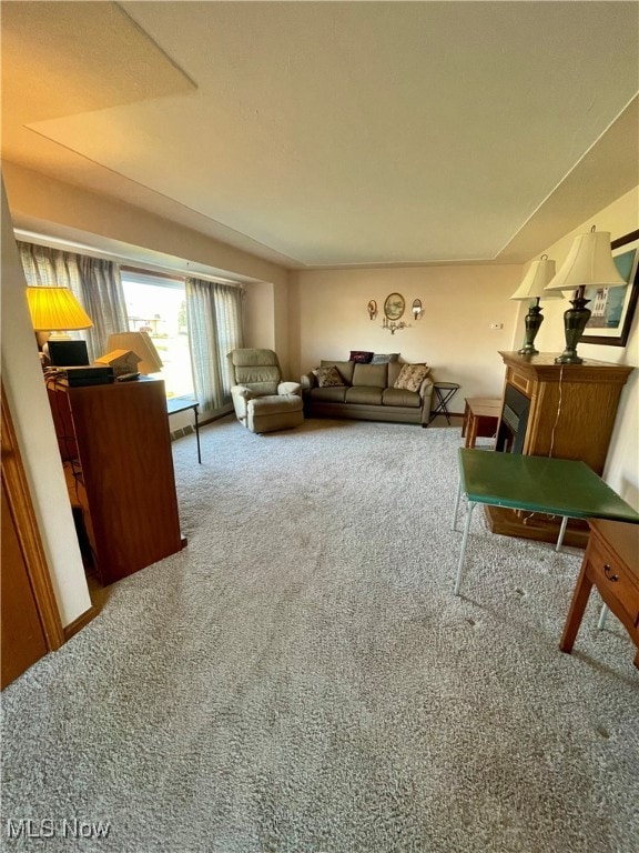 view of carpeted living room