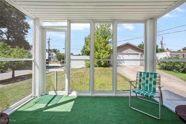 view of sunroom