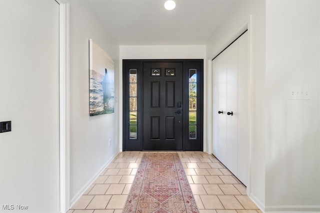 view of tiled foyer