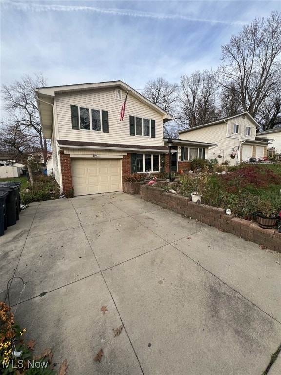 front facade featuring a garage