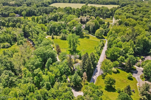 bird's eye view featuring a rural view