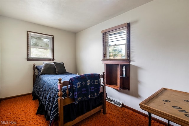 view of carpeted bedroom