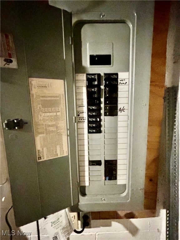 utility room with electric panel