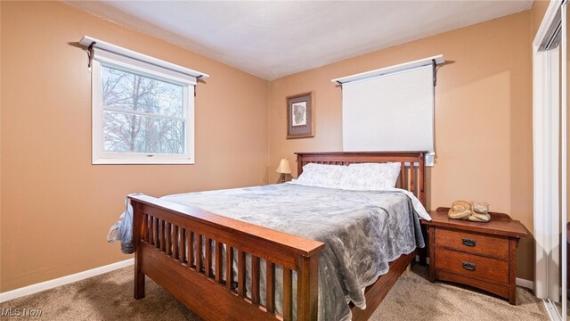 view of carpeted bedroom