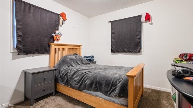 view of carpeted bedroom