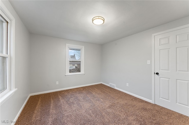 view of carpeted empty room