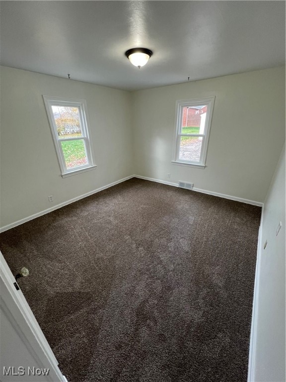 carpeted empty room with a wealth of natural light