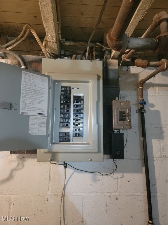 utility room with electric panel