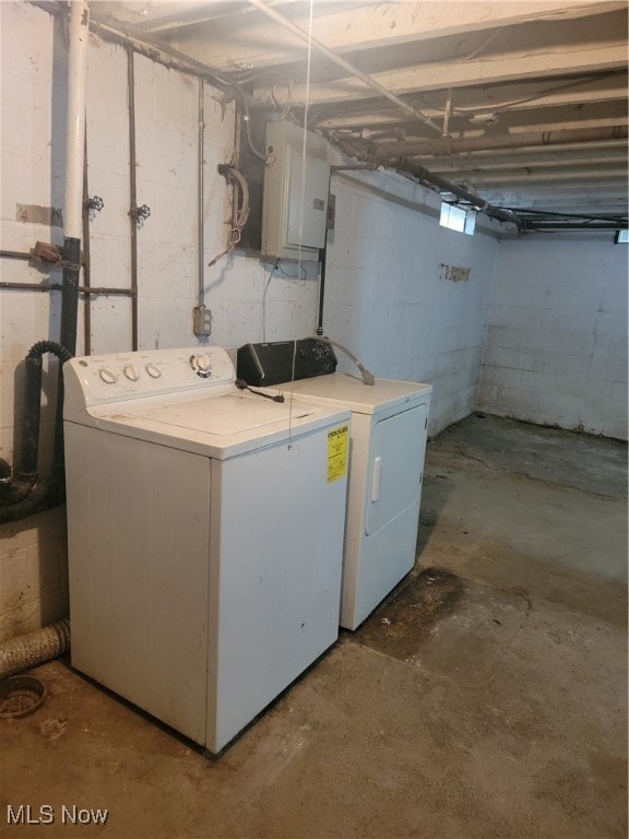 laundry area with separate washer and dryer